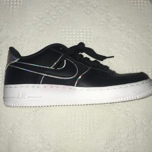 Nike AF1 black hologram sneakers, new!!